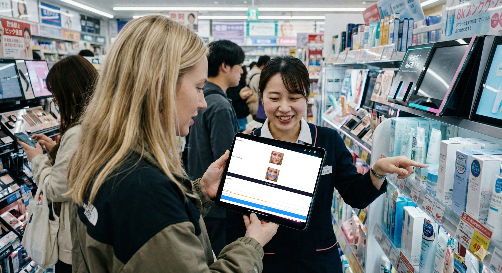 Visage AI おもてなしカード — 日本語接客画面